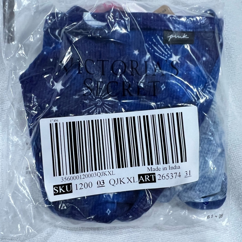 NEW NIP VS PINK victoria secret bikini panty underwear XL blue star moon sky - Picture 6 of 6